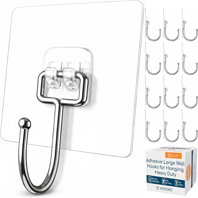 GLUIT Adhesive Large Wall Hooks