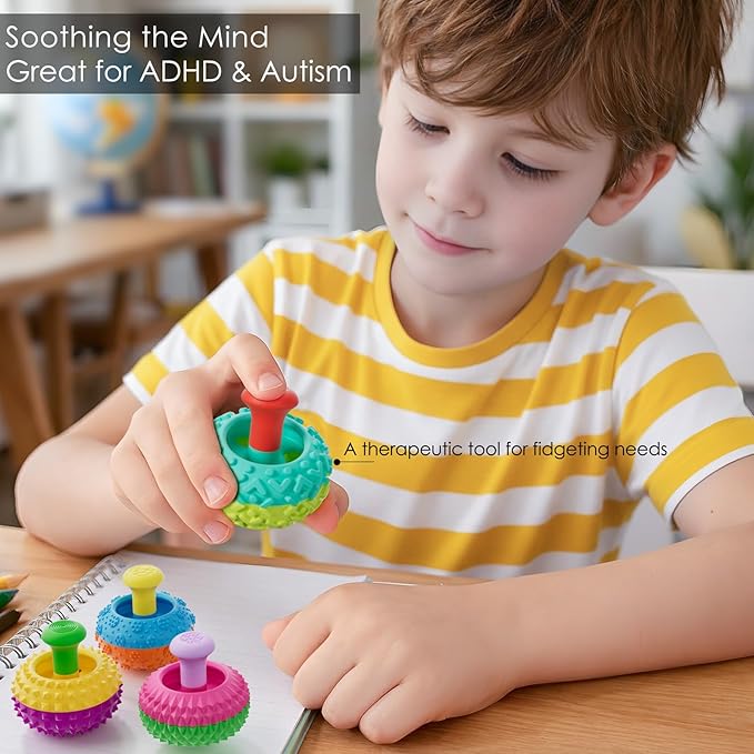 Silicone Thumb Rocker Fidget Toys for Kids Adults ,4PCS Stress Relief Sensory Toys for Autism ADHD Anxiety,Fun Textures Gadgets,Office Desk Toy,Stocking Stuffers for Women Men Teen Gifts