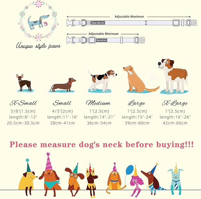 Unique style paws Dog Collar Plastic Buckle with Pendant Puppy Collar for Saint Patrick Bow Clover for Small Medium Large Boys Girls Dogs