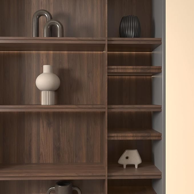 BOMENG Walnut Wood Contact Paper 16x354 inch Dark Brown Wood Wallpaper Peel and