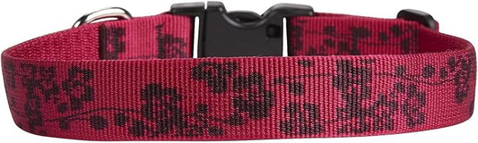 LupinePet Originals 1" Plum Blossom 16-28" Adjustable Collar for Large Dogs