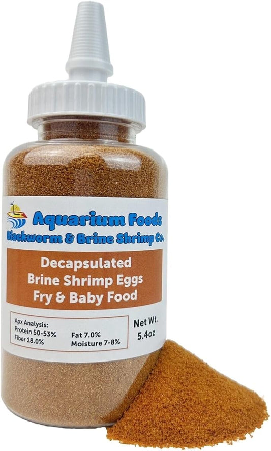 Aquatic Foods Inc. Decapsulated Brine Shrimp Eggs as Fry & Baby Food, Straight to Feeding Non-Hatching Brine Shrimp Eggs…5.4oz Squeeze Bottle