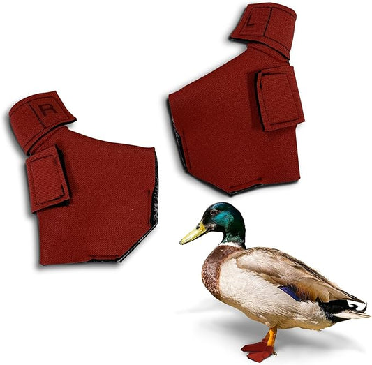 Duck Shoes for Injured Feet – Protective Neoprene Footwear for Ducks, Protective Shoes for Birds with Injured feet, Bumblefoot Relief - Small, 2.5’’ Max. Inside Width - Red