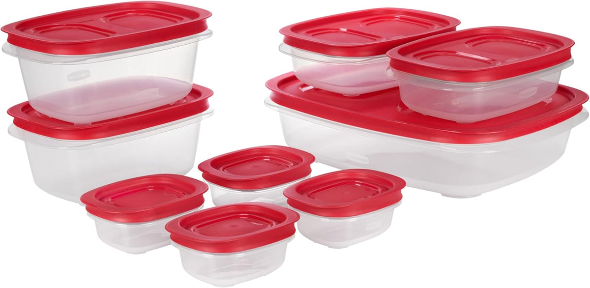 Rubbermaid EasyStore Containers, 38-Piece Set, Food Storage Containers, Food Storage Containers with Lids