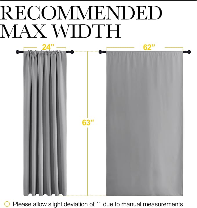 NICETOWN Short Curtains for Wide Window