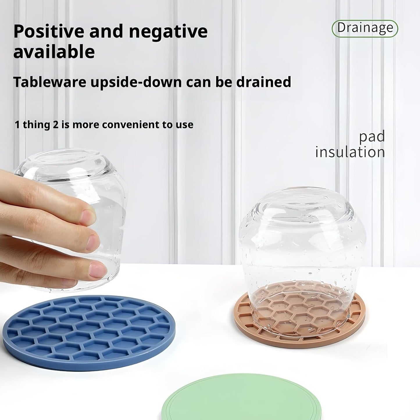 5-Pack Silicone Trivet Mats for Hot Pots,Pans & Dishes – Non-Slip Heat Resistant Round Placemats, Kitchen Counter Protectors & Coasters (Home Essentials Orange 6.3"*6.3"*0.24")