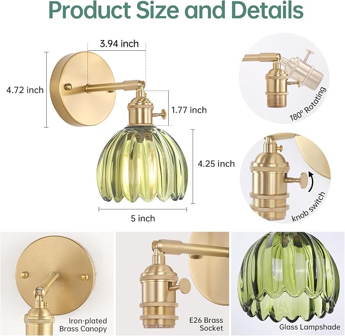 Shenmoyl Vintage Wall Sconces