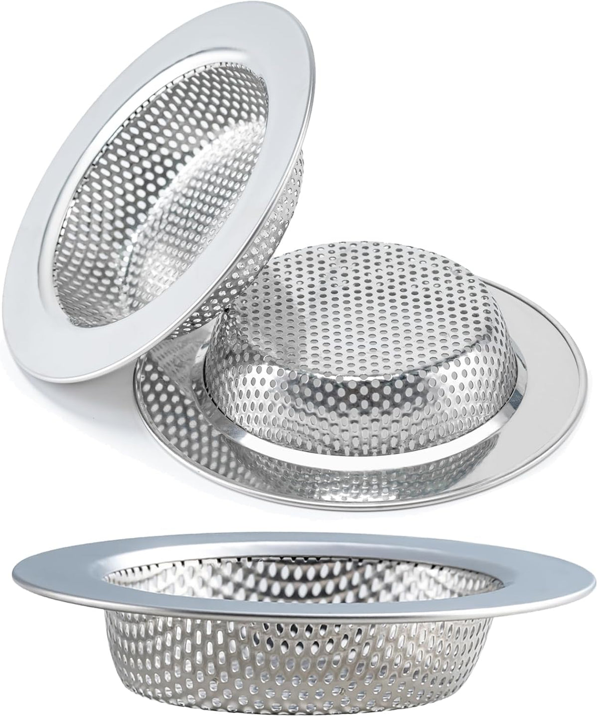 2 Pcs Sink Strainer for Most Kitchen Sink Drain Basket, Upgraded Double-Layer Safe Design Kitchen Sink Strainer (Outer Diameter 4.5 Inch)