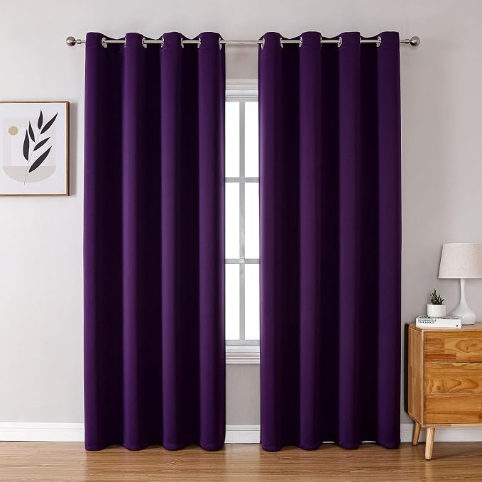ChrisDowa Blackout Curtains 102 Inches Long 2 Panels Set