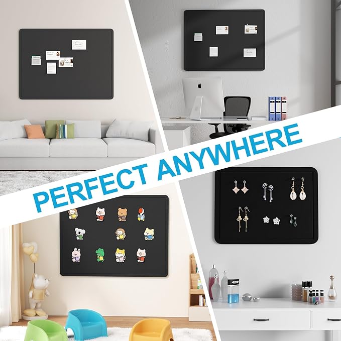 Large Felt Bulletin Board for Wall, Soft Felt Cork Board for Office, Home