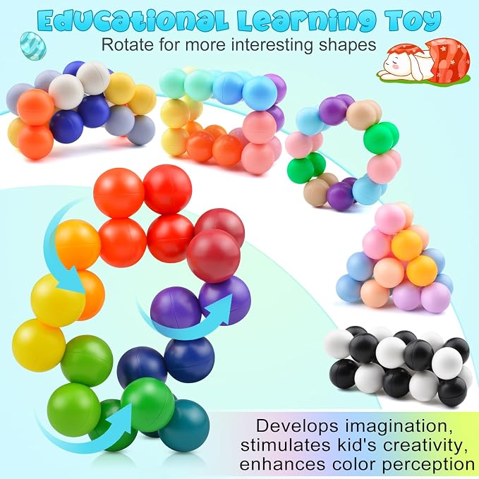 Yrissmiss 2PCS Sensory Fidget Toys for Adults Kids Teens, Stress Balls ADHD Tools Autism Toys ,Travel Toys for Ages 3+ Easter Basket Stuffers Gifts for Kids Boys Girls I