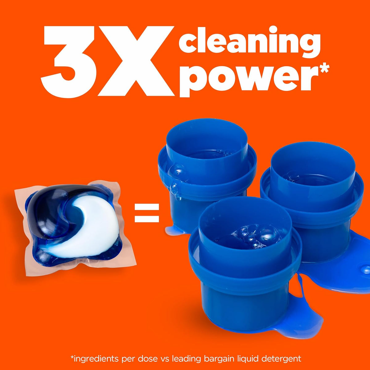 Tide PODS Liquid Laundry Detergent Soap Pacs, HE Compatible, Powerful 3-in-1 Clean in one Step, Built in Stain Removers, Spring Meadow Scent, 76 Count
