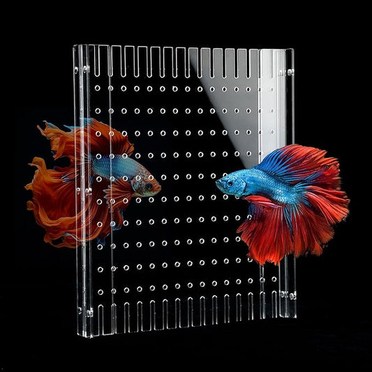 Aquarium Divider Clear 10/15/20 Gallon Fish Tank Divider with Suction Cups (15/20 Gallon)