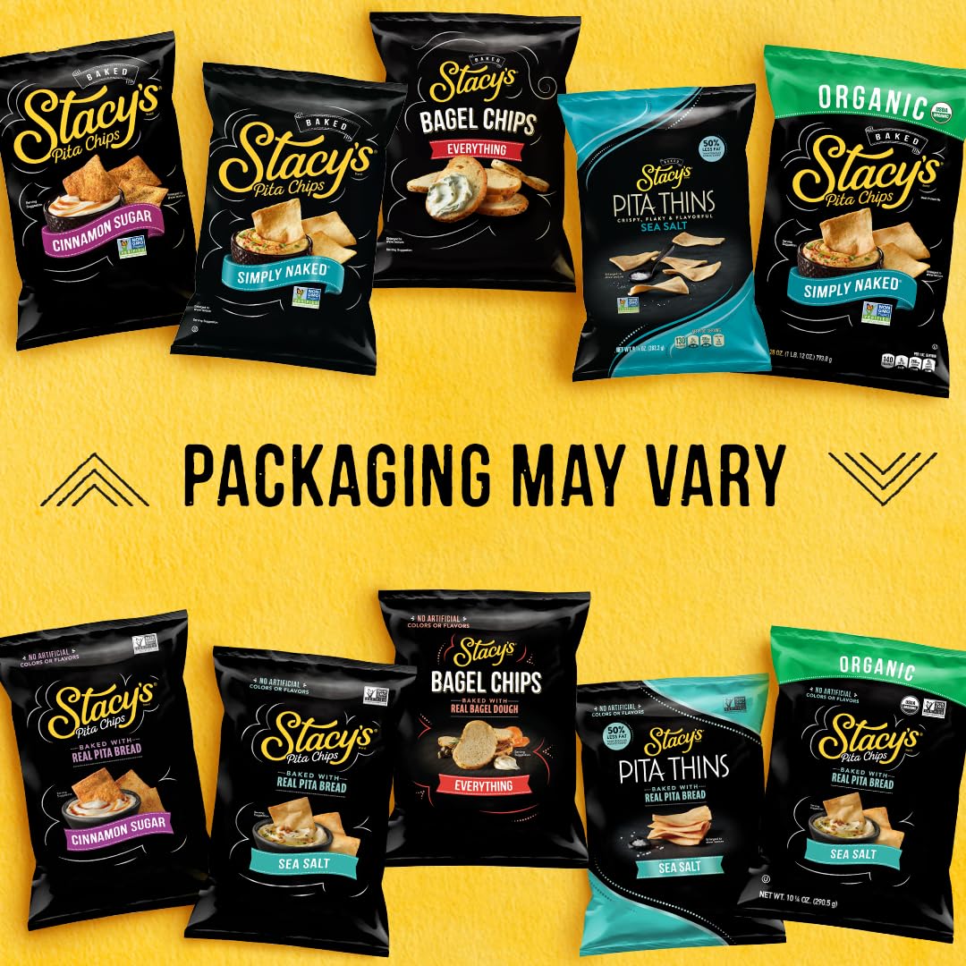Stacy’s Pita Chips, Sea Salt, No Artificial Colors or Flavors, 1 Oz (Pack of 6)