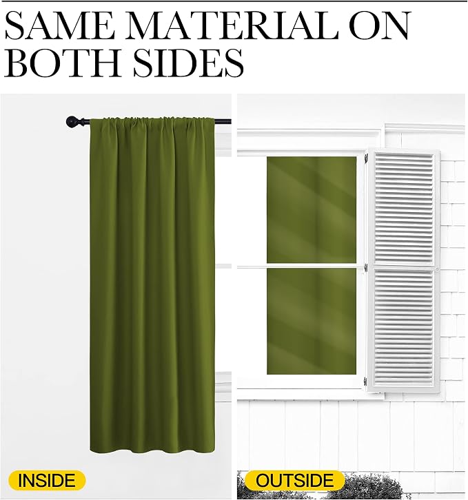 NICETOWN Christmas Window Curtains Blackout Drapes