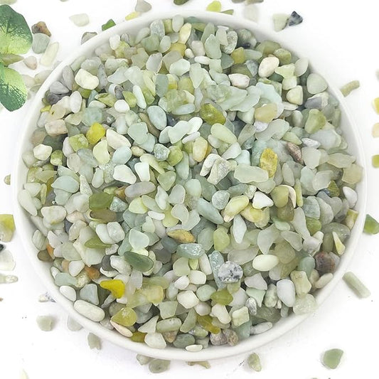 5LB Succulent and Cactus Pebbles, 1/5 Inch Jade Natural Decorative Polished Stones, River Rocks for Plants, Vases and Outdoor Gardening