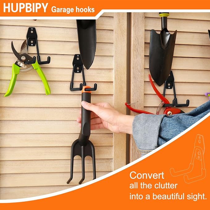HUPBIPY Heavy Duty Garage Hooks 12 Pack, 2.8 inch Small U Shaped Hanger