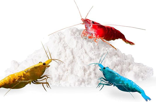 SunGrow Shrimp Calcium White Powder, Supports Healthy Molting, Improves Shell Color, Growth & Strength, Enhances Water Quality, Breeding Support, Essential Mineral for Freshwater Shrimp, 1.8 oz