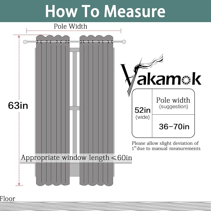 Yakamok Thermal Insulated 100% Blackout Curtains