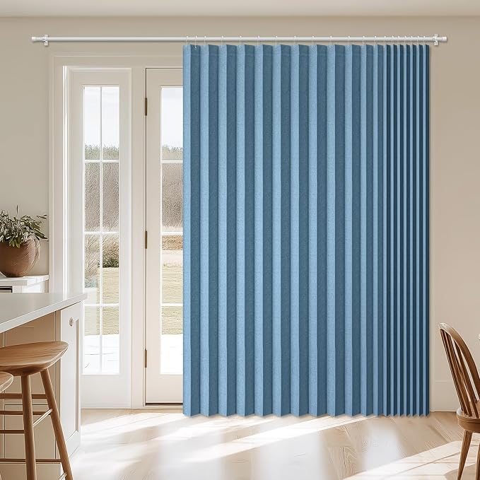 AJAZZ Blackout Doorway Curtains Accordion Doors