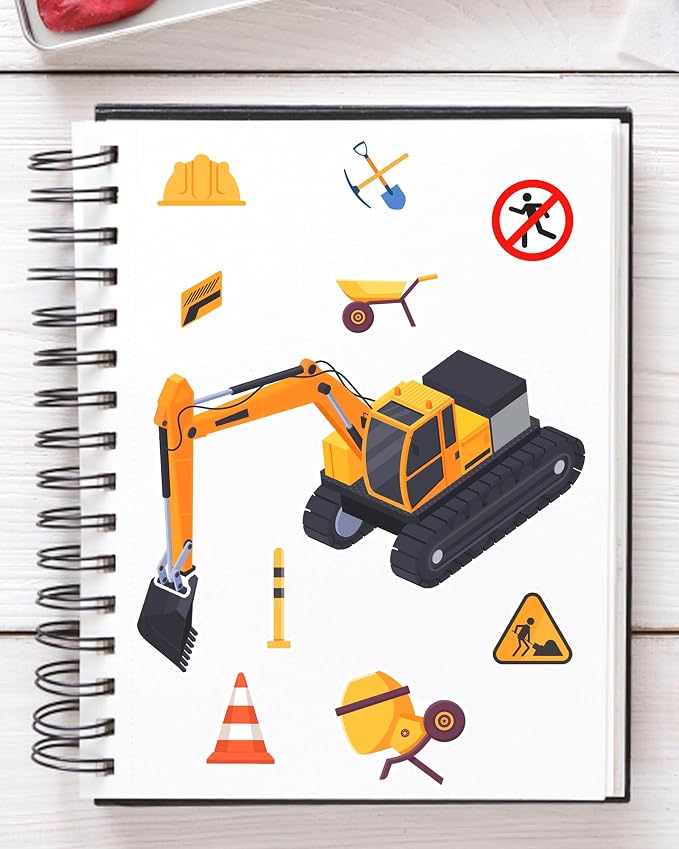 Aowplc 32 Make Your Own Vehicle Sticker Sheets for Kids | Transportation Stickers for Party Favors & Craft Activities