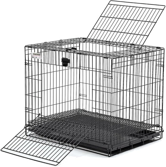 MidWest Homes for Pets Small Wabbitat Rabbit Cage, Grid Mesh Floor, Removable Tray, Top & Front Door Access, Rust Resistant Finish, No Tools Required