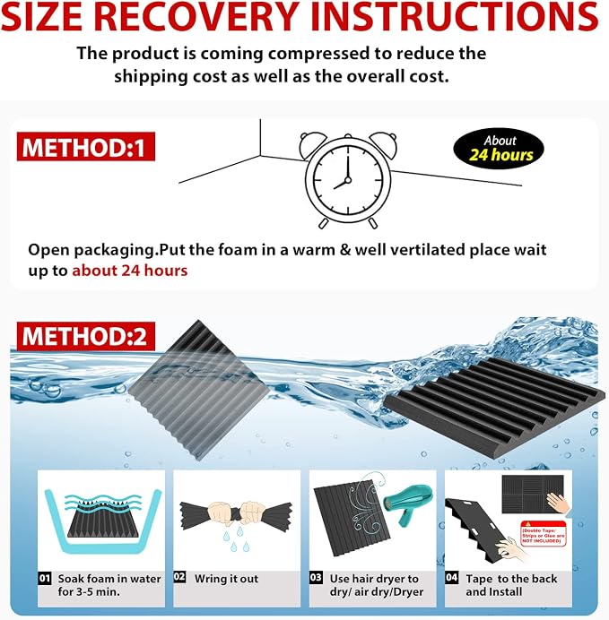 FONESO Acoustic Foam Panels, Sound Proof Foam Panels