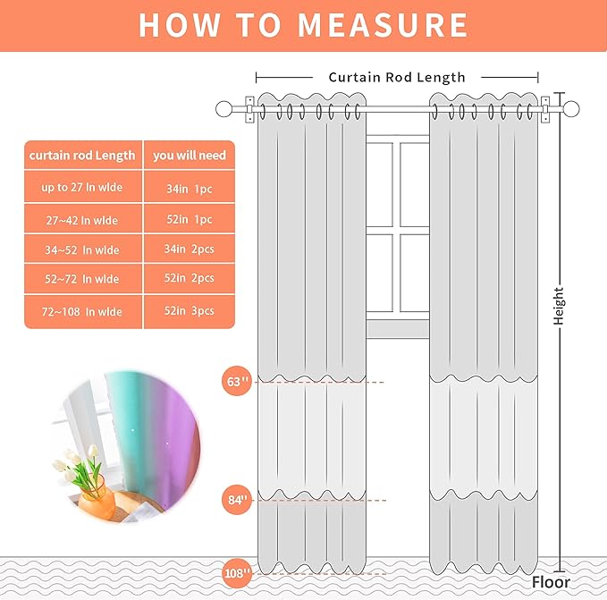 XiDi Kids Room Decor for Girls Bedroom, Girls Room Curtains Windows Wall Drapes
