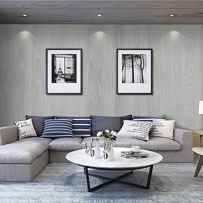 practicalWs Grey Wood Wallpaper 17.7''×590.5''