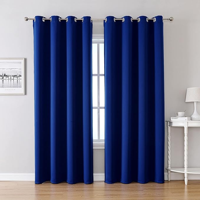 ChrisDowa Blackout Curtains 80 Inches Long 2 Panels Set