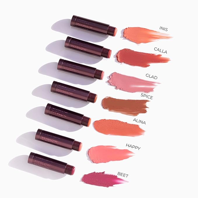 Fitglow Beauty - Cloud Collagen Lipstick Matte Balm | Vegan, Woman-Owned Clean Beauty (Happy, 0.14 oz | 4 g)