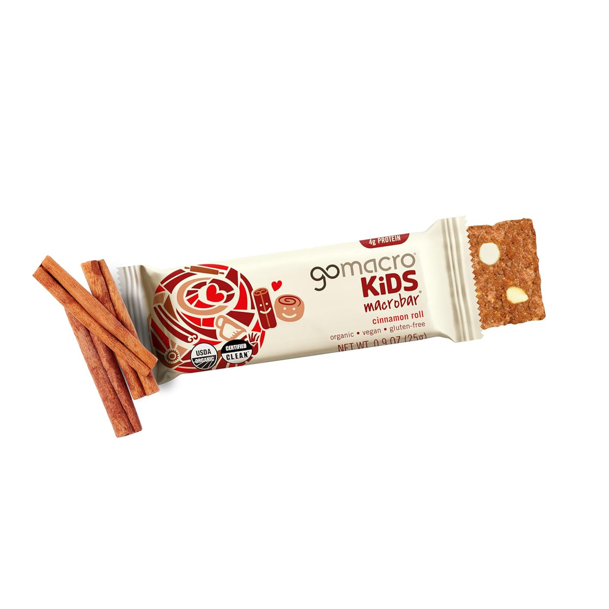 Gomacro, Bar Kids Cinnamon Roll Organic, 6.3 Ounce, 7 Count