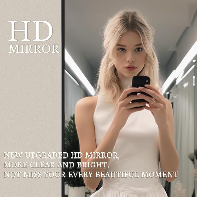 Rowjut Full Length Mirror Arched Floor Length Mirrors, Aluminum Frame