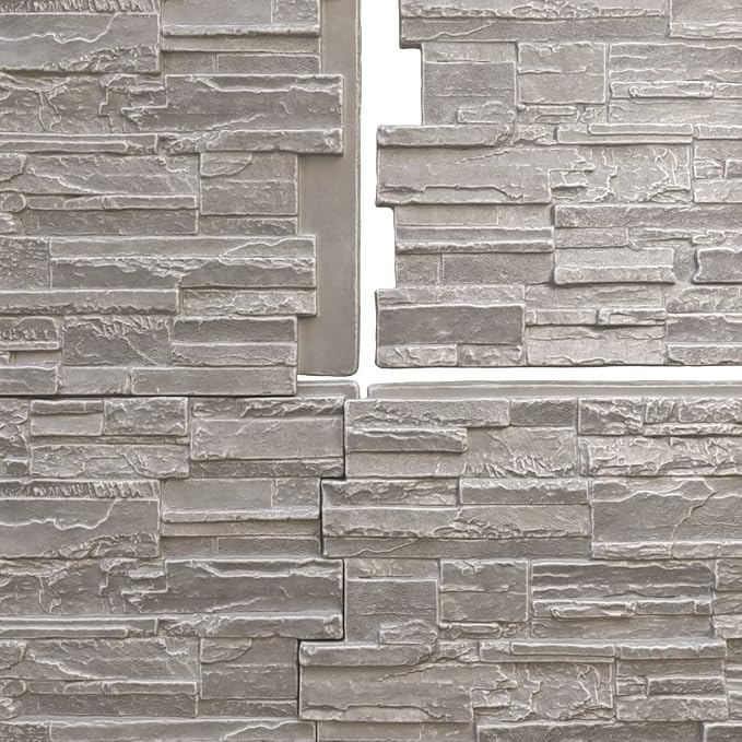 EverStone Cascade Faux Stone Panel, 48 5/8"W x 24 3/4"H x 1 1/4"D