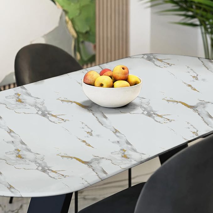 Abyssaly Marble Contact Paper for Countertops Gold Grey White Marble Peel and