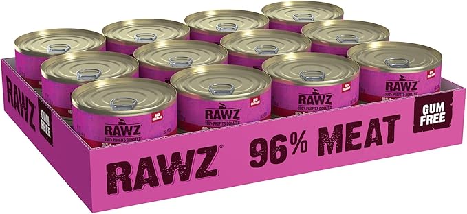 Rawz Natural Premium Pate Canned Cat Wet Food - Made with Real Meat Ingredients No BPA or Gums - 5.5oz Cans 24 Count (Beef & Beef Liver)