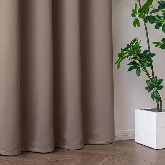 IGEMAEVE Blackout Sliding Door Curtains 84 Inch Length, Extra Wide Room Divider