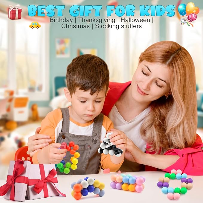 Yrissmiss 2PCS Autism Sensory Toys for Autistic Children, Sensory Fidget Toys for Kids Adults, Autism Learning Materials ADHD Fidget Toys Easter Basket Stuffers Gifts for Kids Boys Girls 3+ Year Old D