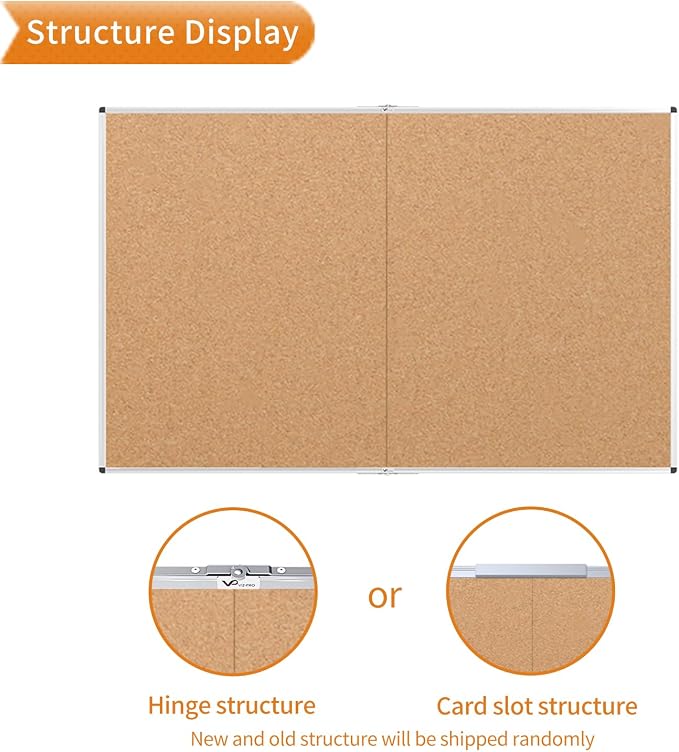 VIZ-PRO Large Cork Bulletin Board/Foldable Noticeboard, 48 X 48 Inches