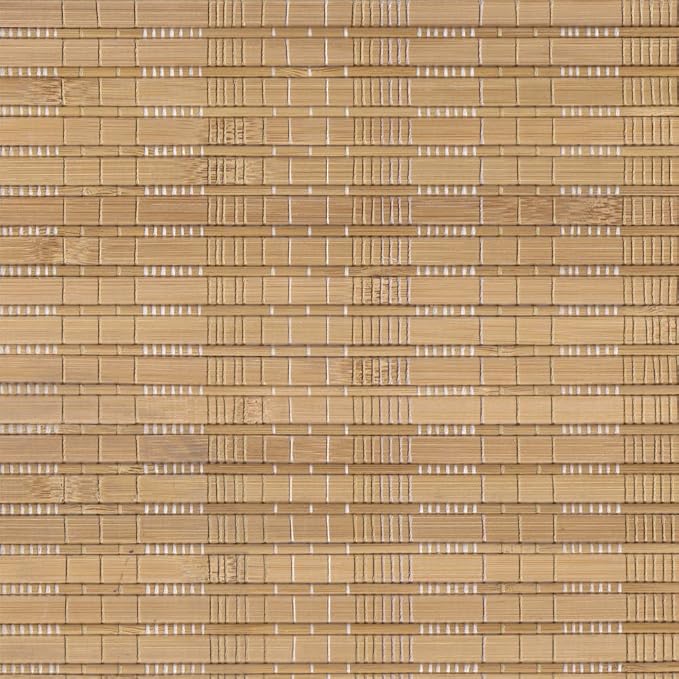 Letau No Drill No Tools Cordless Wood Window Shades Blinds, Bamboo Light