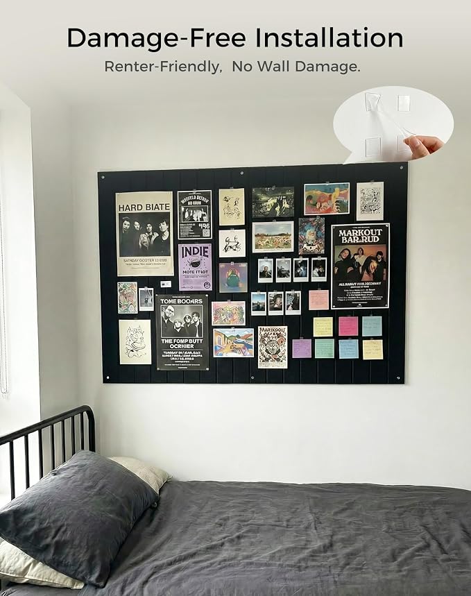 Aothia 12-Pack Felt Bulletin Board Tiles
