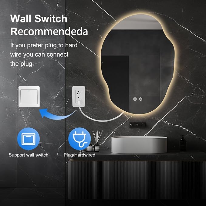 Irregular LED Bathroom Mirror