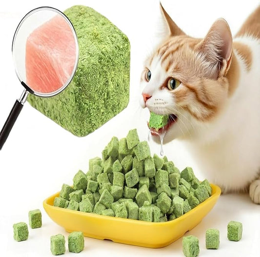 60g/2.12oz Cat Toy Cats Grass Treats, Fish Oil Kitten Grass Catnip Stick for Hairball Removal Teeth Cleaning Cats Edible Freeze Dried Kitty Lickable Chew Dental Snack for Indoor Kitty Food