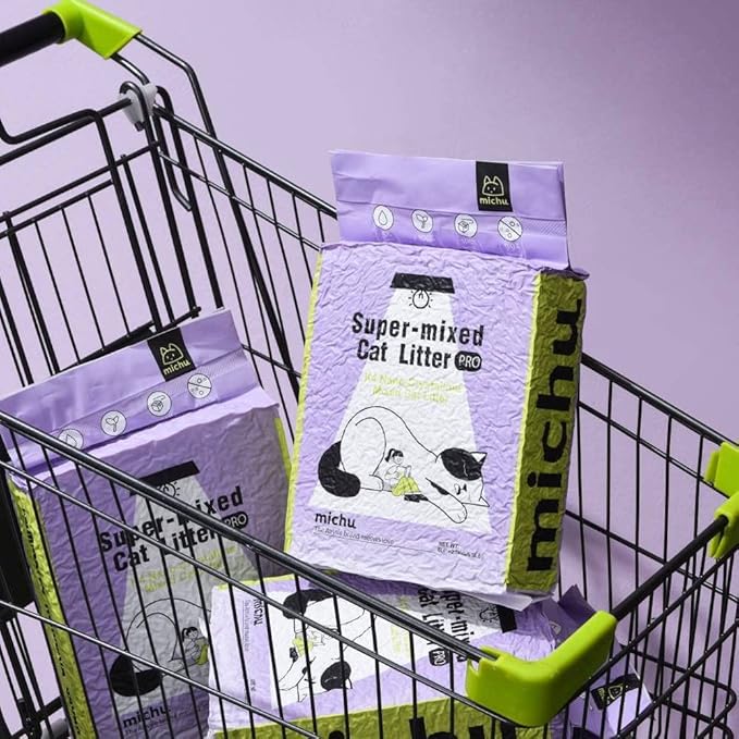 Mixed Tofu Cat Litter, Heavy Duty Flushable Kitty Litter, 5.5Lb/88Oz Original 8 Pack