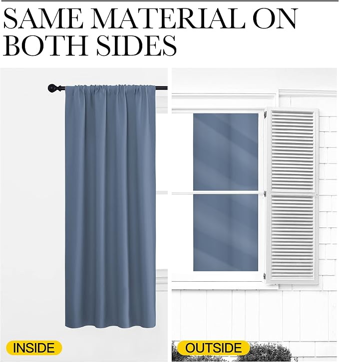 NICETOWN Blackout Curtains for Living Curtains, Home Decoration Solid Thermal