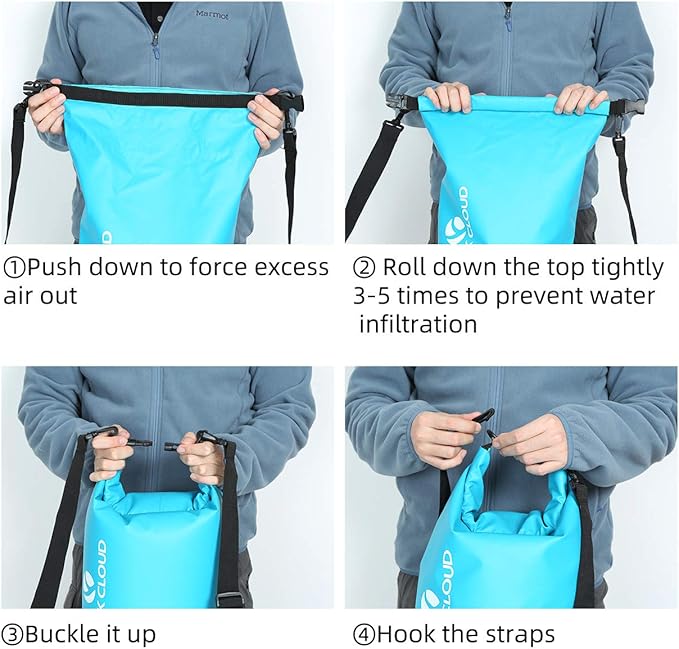 ROCK CLOUD Dry Bag Waterproof 40L Dry Sack for Kayaking Rafting Boating Beach Surfing Swimming Canoe Camping Hiking Fishing Ski