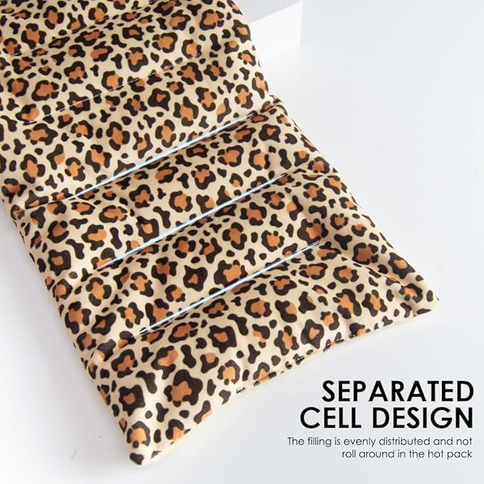 Microwave Heating Pad for Pain Relief, 8 x 16 Microwavable Moist Heat Pads for Neck, Shoulder, Back, Knee, Period Cramps, Rice Heat Pack Hot & Cold Compress Reusable & Portable