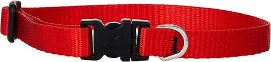 LupinePet Basics 1/2" Red 10-16" Adjustable Collar for Small Dogs