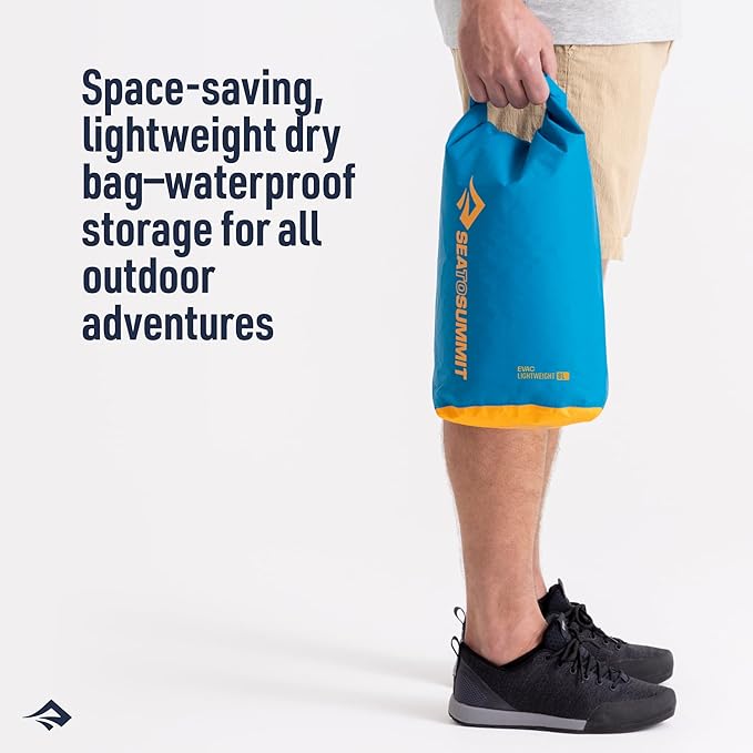 Sea to Summit eVac Dry Bag, Roll-Top Compression Sack, 3 Liter, Beluga Black