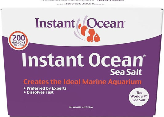 Instant Ocean Sea Salt for Marine Fish Tank Aquariums, Nitrate & Phosphate-Free